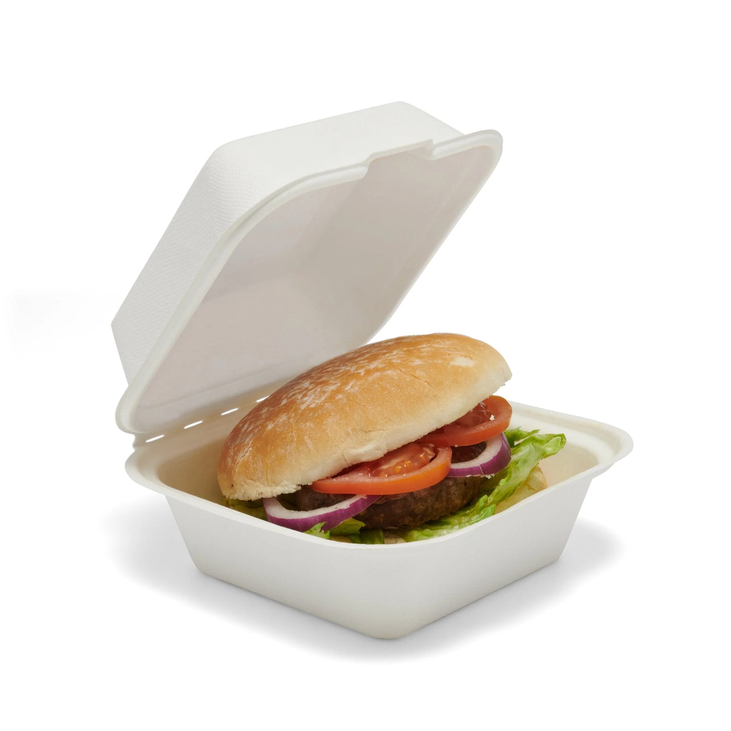 Disposable Burger Box - 6" x 6" Large White