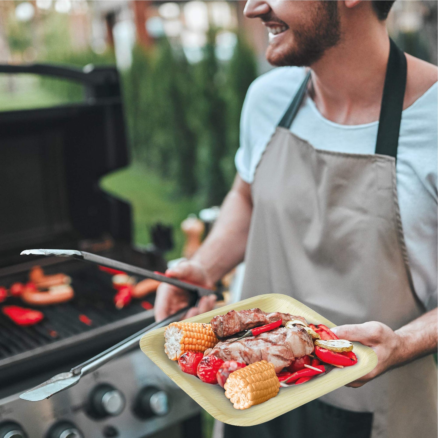 Eco-Friendly BBQ Bundle - Palm Leaf Plates & Bowls