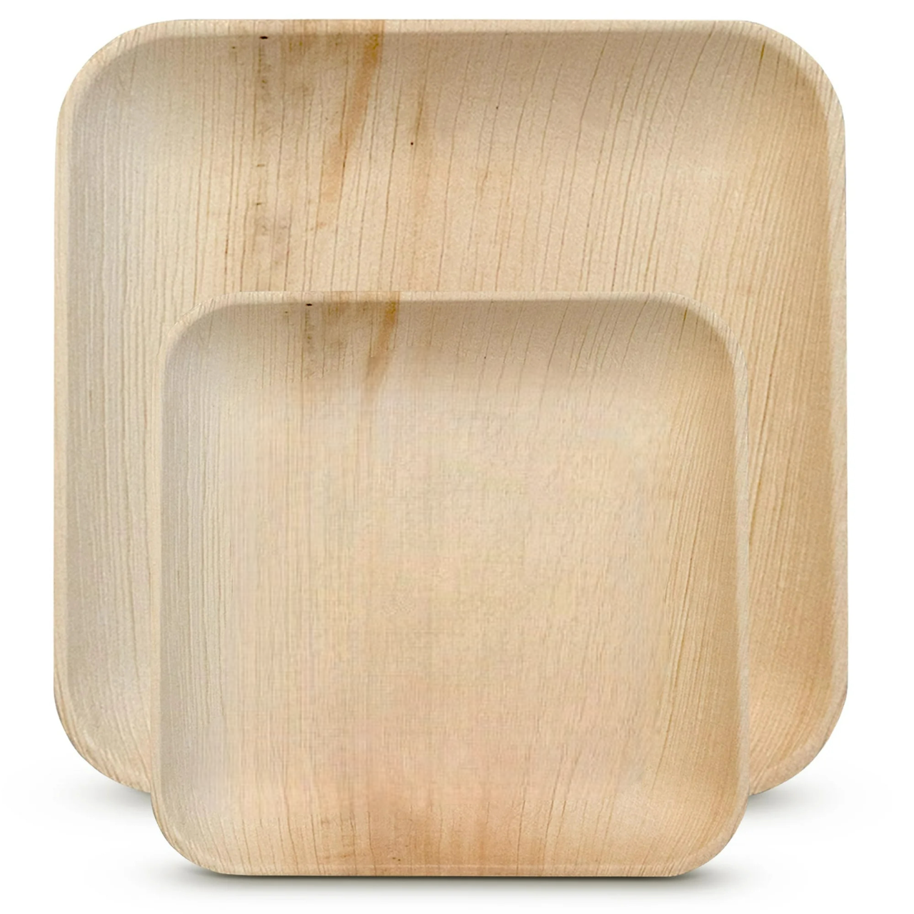 Combo Set 10" (25cm) + 7" (18cm) Square Bamboo Plates