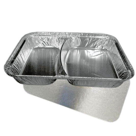 Lids For Foil 2-Compartment Tray - Eco Leaf Products