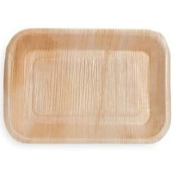 Medium Disposable Tray - Rectangle 10" x 6" (25cm x 15cm) Palm Tray - Eco Leaf Products