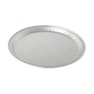 12" Round Foil Embossed Platter Silver - Eco Leaf Products