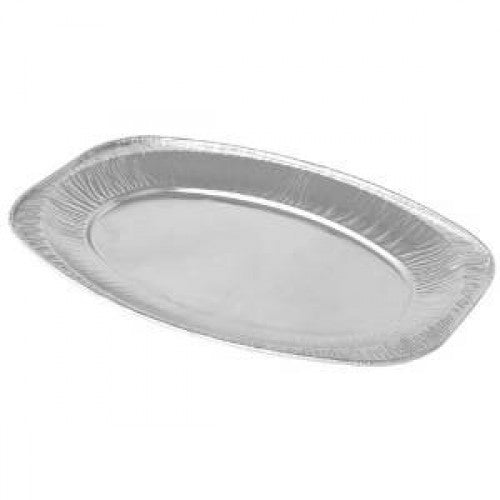 X-Large 22" Oval Foil Platters Silver - Eco Leaf Products