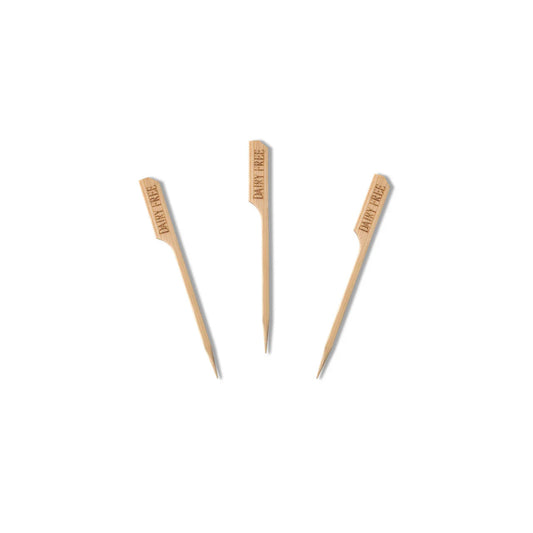 'Dairy Free' Disposable Teppo Gushi Gun Shaped Skewer 9cm (3.5") - Eco Leaf Products