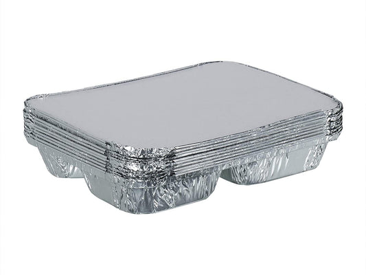 Lids For Foil 3-Compartment Tray - Eco Leaf Products