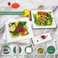20cm (8") Compostable Square Bagasse Disposable Plates - Eco Leaf Products